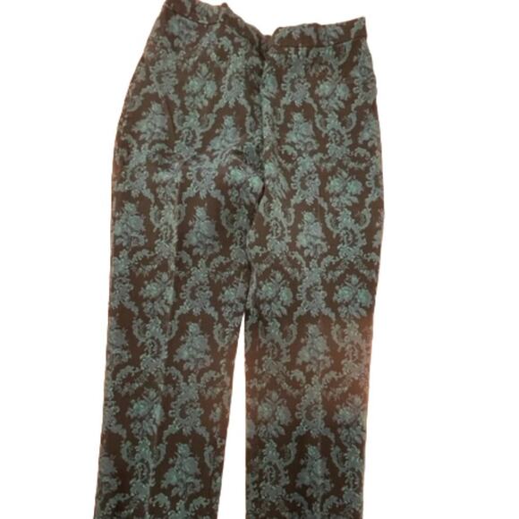 Isaac Mizrahi Live! Regular 24/7 Stretch Damask Printed Slim Leg Pants Sz 14 - Picture 3 of 6